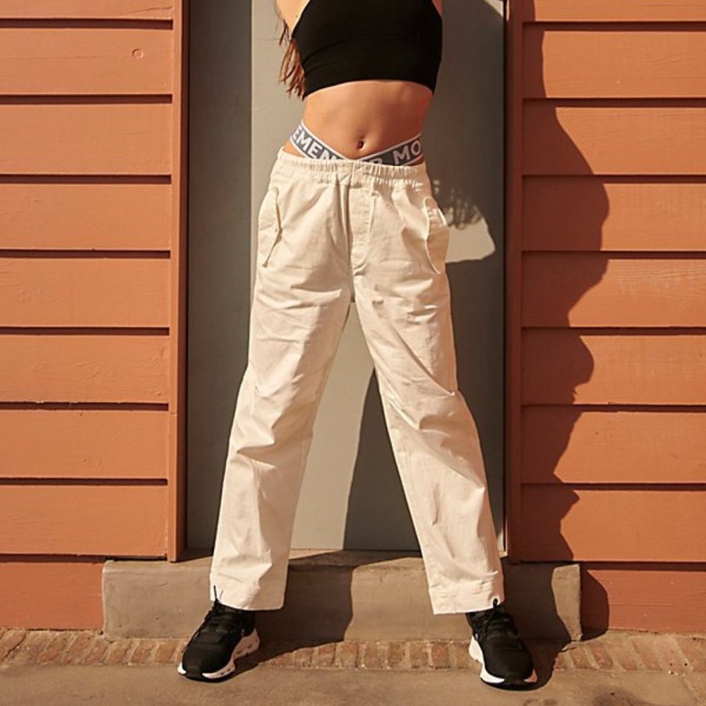 NWOT Free People Double or Nothing Pants Painted White